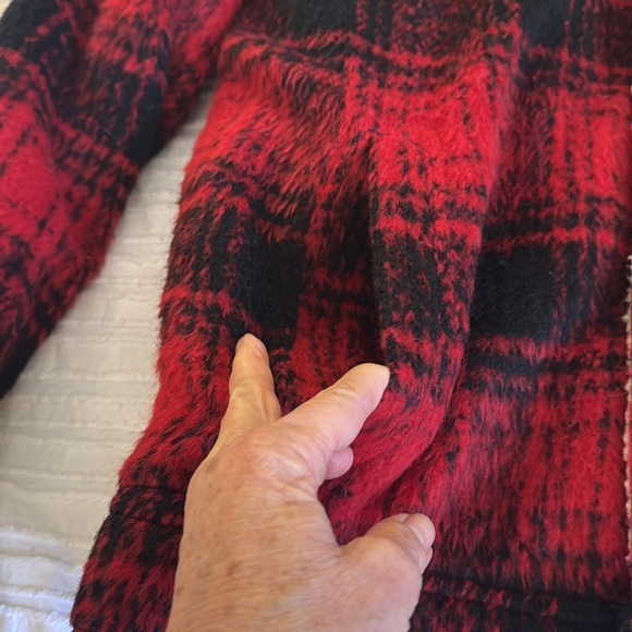 Lucky Brand Men’s Plaid Red Sherpa Jacket sz S NWT - Picture 6 of 12